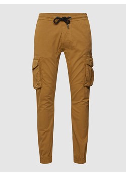Spodnie cargo z detalami z logo model ‘Twill’ ze sklepu Peek&Cloppenburg  w kategorii Spodnie męskie - zdjęcie 168085368