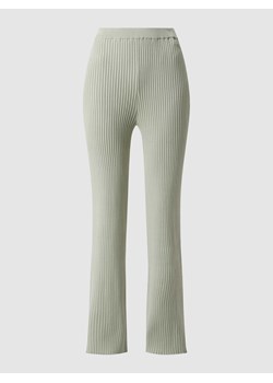 Spodnie z dzianiny o prążkowanej fakturze model ‘Colette’ ze sklepu Peek&Cloppenburg  w kategorii Spodnie damskie - zdjęcie 168085515