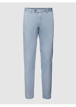 Chinosy o kroju slim fit z fakturowanym wzorem model ‘Trento’ ze sklepu Peek&Cloppenburg  w kategorii Spodnie męskie - zdjęcie 168085618