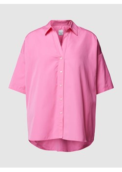 Bluzka o kroju oversized z czystej bawełny z wykładanym kołnierzem ze sklepu Peek&Cloppenburg  w kategorii Koszule damskie - zdjęcie 168086159