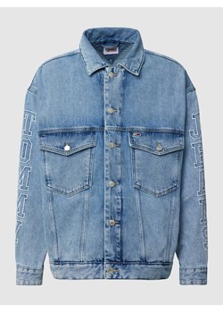 Kurtka jeansowa o kroju oversized z wyhaftowanym logo model ‘AIDEN’ ze sklepu Peek&Cloppenburg  w kategorii Kurtki męskie - zdjęcie 168086776