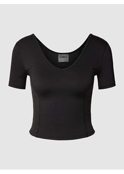 T-shirt krótki z pikowaniem model ‘BIRGIT ACTIVE CROP TOP’ ze sklepu Peek&Cloppenburg  w kategorii Bluzki damskie - zdjęcie 168086797