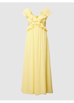 Długa sukienka o kroju bez pleców z falbanami ze sklepu Peek&Cloppenburg  w kategorii Sukienki - zdjęcie 168086936