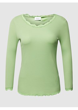 Bluzka PLUS SIZE z długim rękawem i prążkowaną fakturą model ‘Zamond’ ze sklepu Peek&Cloppenburg  w kategorii Bluzki damskie - zdjęcie 168087228