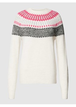 Sweter z dzianiny z okrągłym dekoltem ze sklepu Peek&Cloppenburg  w kategorii Swetry damskie - zdjęcie 168087385