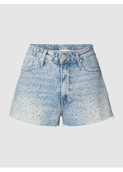 Jeansowe szorty z obszyciem ozdobnymi kamieniami ze sklepu Peek&Cloppenburg  w kategorii Szorty - zdjęcie 168087516