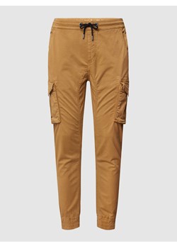 Spodnie cargo z detalami z logo model ‘Twill’ ze sklepu Peek&Cloppenburg  w kategorii Spodnie męskie - zdjęcie 168087826