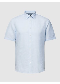 Koszula lniana z listwą guzikową ze sklepu Peek&Cloppenburg  w kategorii Koszule męskie - zdjęcie 168088738