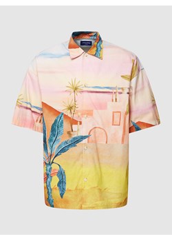 Koszula casualowa o kroju regular fit z rękawem o dł. 1/2 model ‘LANDSCAPE’ ze sklepu Peek&Cloppenburg  w kategorii Koszule męskie - zdjęcie 168089217