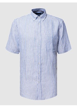 Koszula casualowa z lnu z kieszenią na piersi ze sklepu Peek&Cloppenburg  w kategorii Koszule męskie - zdjęcie 168090966