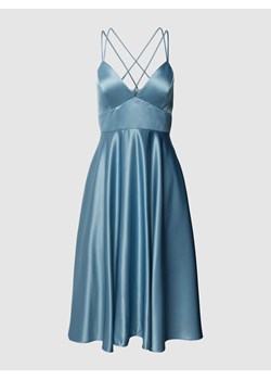 Sukienka koktajlowa ze skrzyżowanymi,cienkimi ramiączkami ze sklepu Peek&Cloppenburg  w kategorii Sukienki - zdjęcie 168091036