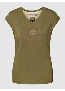 T-shirt z detalem z logo ze sklepu Peek&Cloppenburg  w kategorii Bluzki damskie - zdjęcie 168091125