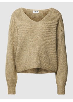 Sweter z dzianiny z dekoltem w serek model ‘VENEDA’ ze sklepu Peek&Cloppenburg  w kategorii Swetry damskie - zdjęcie 168091577