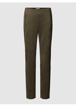 Spodnie materiałowe z efektem weluru ze sklepu Peek&Cloppenburg  w kategorii Spodnie damskie - zdjęcie 168091717