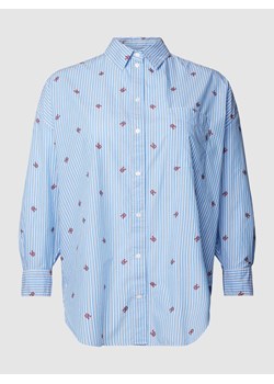 Bluzka koszulowa oversized z wzorem w paski ze sklepu Peek&Cloppenburg  w kategorii Koszule damskie - zdjęcie 168092165