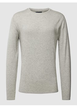 Sweter z dzianiny z prążkowanymi wykończeniami ze sklepu Peek&Cloppenburg  w kategorii Swetry męskie - zdjęcie 168092809