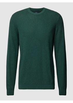 Sweter z dzianiny z prążkowanymi wykończeniami ze sklepu Peek&Cloppenburg  w kategorii Swetry męskie - zdjęcie 168093417