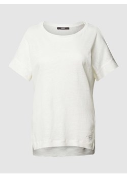 T-shirt z czystego lnu z detalem z logo ze sklepu Peek&Cloppenburg  w kategorii Bluzki damskie - zdjęcie 168094188