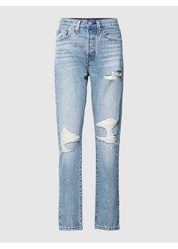 Jeansy o kroju skinny fit z efektem znoszenia ze sklepu Peek&Cloppenburg  w kategorii Jeansy damskie - zdjęcie 168095035