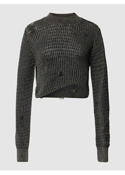 Sweter z dzianiny krótki z efektem znoszenia ze sklepu Peek&Cloppenburg  w kategorii Swetry damskie - zdjęcie 168095208
