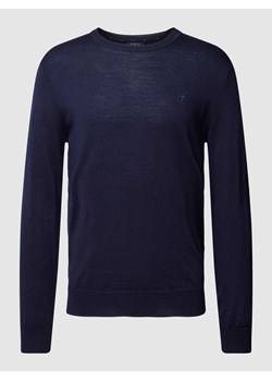 Sweter z dzianiny z wyhaftowanym logo ze sklepu Peek&Cloppenburg  w kategorii Swetry męskie - zdjęcie 168095665