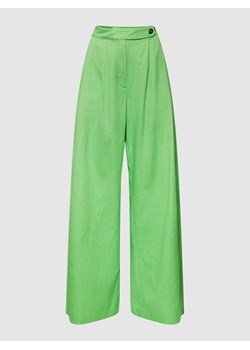 Spodnie z szeroką nogawką i dodatkiem lnu ze sklepu Peek&Cloppenburg  w kategorii Spodnie damskie - zdjęcie 168096325