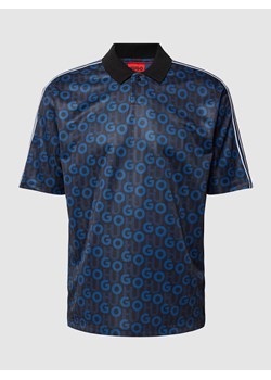 Koszulka polo z nadrukiem z logo na całej powierzchni model ‘Dunlun’ ze sklepu Peek&Cloppenburg  w kategorii T-shirty męskie - zdjęcie 168096887