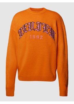 Sweter z dzianiny z haftem OLD ENGLISH ze sklepu Peek&Cloppenburg  w kategorii Swetry męskie - zdjęcie 168097247