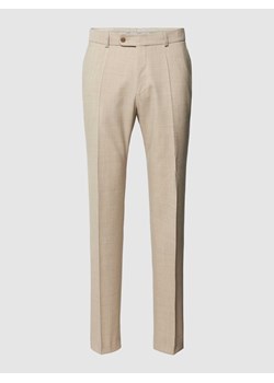 Spodnie do garnituru z żywej wełny z efektem melanżu model ‘Shiver’ ze sklepu Peek&Cloppenburg  w kategorii Spodnie męskie - zdjęcie 168097806