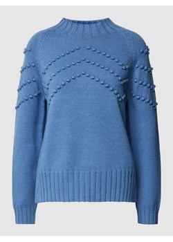 Sweter z dzianiny z ozdobnym obszyciem ze sklepu Peek&Cloppenburg  w kategorii Swetry damskie - zdjęcie 168099057