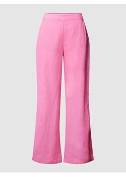 Spodnie lniane z elastycznym pasem model ‘Gerda’ ze sklepu Peek&Cloppenburg  w kategorii Spodnie damskie - zdjęcie 168099068