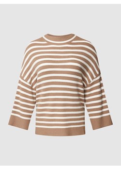 Sweter PLUS SIZE z dzianiny ze wzorem w paski ze sklepu Peek&Cloppenburg  w kategorii Swetry damskie - zdjęcie 168099778