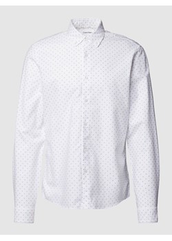 Koszula biznesowa o kroju slim fit z wyhaftowanym logo model ‘OXFORD’ ze sklepu Peek&Cloppenburg  w kategorii Koszule męskie - zdjęcie 168099947