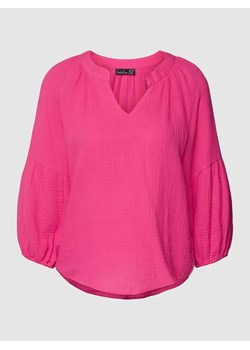 Bluzka z fakturowanym wzorem i obniżonymi ramionami ze sklepu Peek&Cloppenburg  w kategorii Bluzki damskie - zdjęcie 168100045