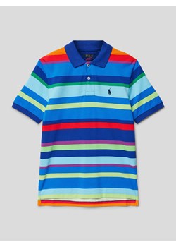 Koszulka polo z bawełny ze wzorem w paski ze sklepu Peek&Cloppenburg  w kategorii T-shirty chłopięce - zdjęcie 168100098