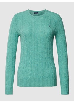 Sweter z dzianiny ze ściegiem warkoczowym model ‘JULIANNA’ ze sklepu Peek&Cloppenburg  w kategorii Swetry damskie - zdjęcie 168100267