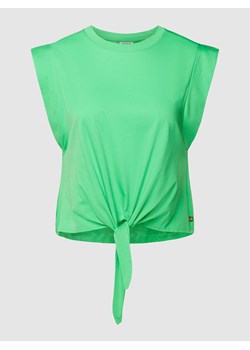 Top z bawełny z detalem z logo ze sklepu Peek&Cloppenburg  w kategorii Bluzki damskie - zdjęcie 168100485
