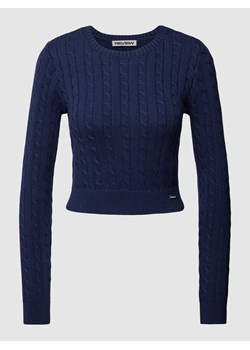 Sweter krótki z dzianiny ze ściegiem warkoczowym ze sklepu Peek&Cloppenburg  w kategorii Swetry damskie - zdjęcie 168100487