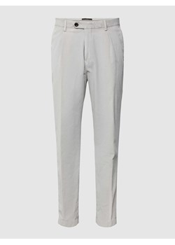 Chinosy z fakturowanym wzorem model ‘Flero’ ze sklepu Peek&Cloppenburg  w kategorii Spodnie męskie - zdjęcie 168100729