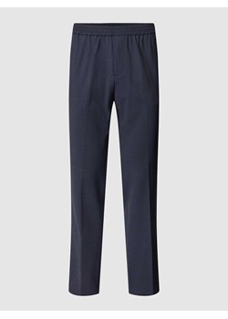 Spodnie z zakładkami w pasie i elastycznym pasem model ‘HAMPTON’ ze sklepu Peek&Cloppenburg  w kategorii Spodnie męskie - zdjęcie 168100907