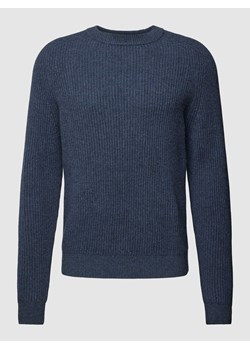 Sweter z dzianiny z okrągłym dekoltem ze sklepu Peek&Cloppenburg  w kategorii Swetry męskie - zdjęcie 168101207