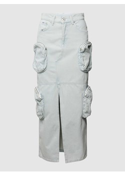 Spódnica jeansowa z nakładanymi kieszeniami z zamkiem błyskawicznym model ‘COMBAT’ ze sklepu Peek&Cloppenburg  w kategorii Spódnice - zdjęcie 168101758