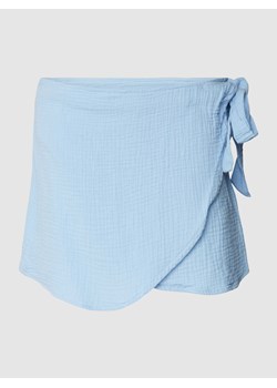 Spódnica mini z bawełny w kopertowym stylu ze sklepu Peek&Cloppenburg  w kategorii Spódnice - zdjęcie 168102129