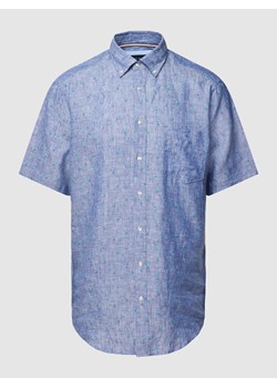 Koszula casualowa o kroju regular fit z lnu ze wzorem na całej powierzchni ze sklepu Peek&Cloppenburg  w kategorii Koszule męskie - zdjęcie 168102778