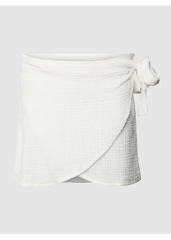 Spódnica mini z bawełny w kopertowym stylu ze sklepu Peek&Cloppenburg  w kategorii Spódnice - zdjęcie 168103148