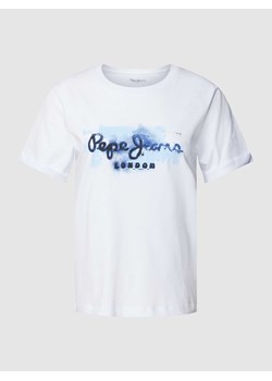 T-shirt z przeszytymi zakończeniami rękawów model ‘GOLDIE’ ze sklepu Peek&Cloppenburg  w kategorii Bluzki damskie - zdjęcie 168103215