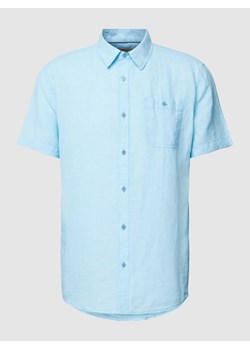 Koszula casulowa o kroju regular fit z mieszanki lnu z kieszenią na piersi ze sklepu Peek&Cloppenburg  w kategorii Koszule męskie - zdjęcie 168104327