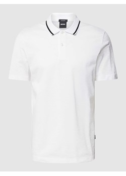 Koszulka polo z fakturowanym wzorem model ‘Piket’ ze sklepu Peek&Cloppenburg  w kategorii T-shirty męskie - zdjęcie 168104745