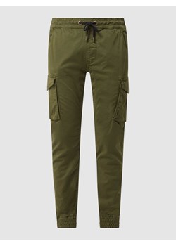 Spodnie cargo z detalami z logo model ‘Twill’ ze sklepu Peek&Cloppenburg  w kategorii Spodnie męskie - zdjęcie 168104779