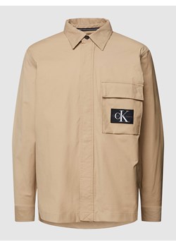 Koszula casualowa z fakturowanym wzorem model ‘RIPSTOP’ ze sklepu Peek&Cloppenburg  w kategorii Koszule męskie - zdjęcie 168105069
